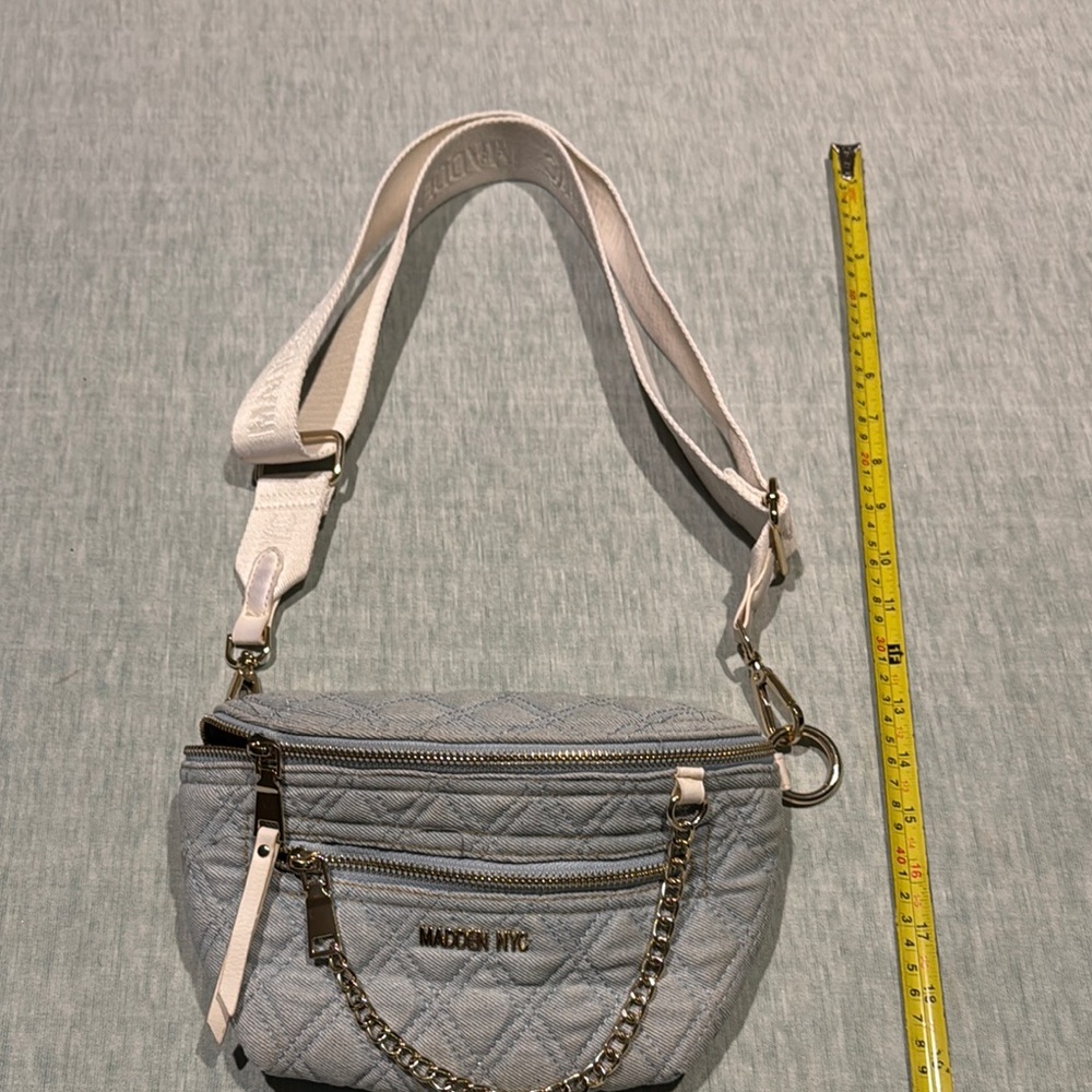 Quilted Blue Crossbody Bag - Picture 11 of 12